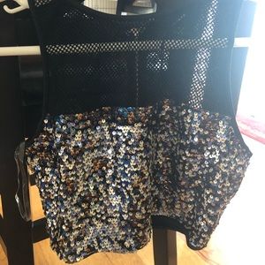 Fashion Nova sequined crop top